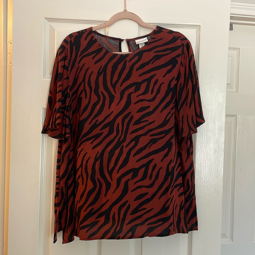 Ava & Viv Tiger Stripe Blouse